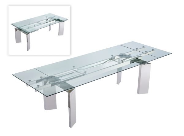 Modrest Viking - Modern Extendable Glass Dining Table