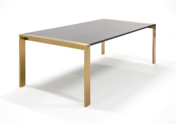 Modrest Fauna - Modern Wenge and Brass Dining Table - Image 3