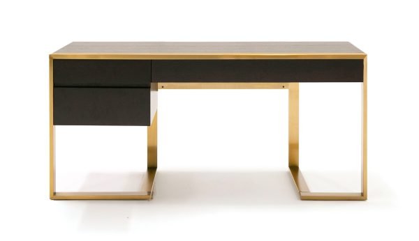 Modrest - Modern Fauna Wenge and Brass Desk