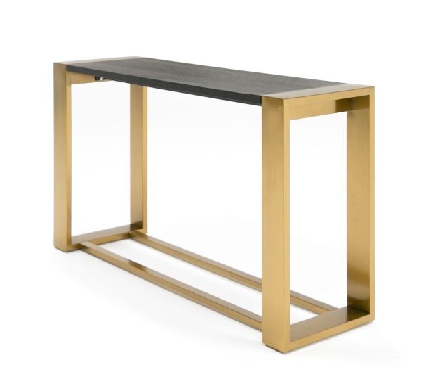 Modrest Fauna - Modern Wenge and Brass Console Table - Image 4
