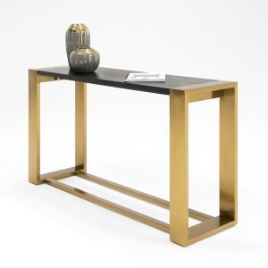Modrest Fauna - Modern Wenge and Brass Console Table