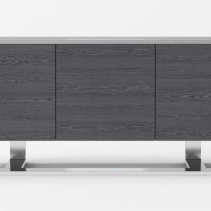 Modrest Fauna - Modern Elm Grey & Stainless Steel Buffet