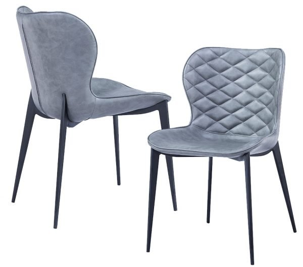 Modrest Felicia - Modern Grey & Black Dining Chair (Set of 2) - Image 4