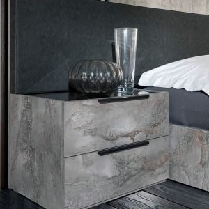 Nova Domus Ferrara - Modern Volcano Oxide Grey Nightstand