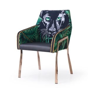 Modrest Fierce - Black & Rosgold Panther Dining Chair