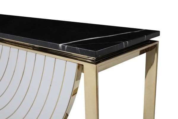 Modrest Flavio - Gold + Marble Console Table - Image 4