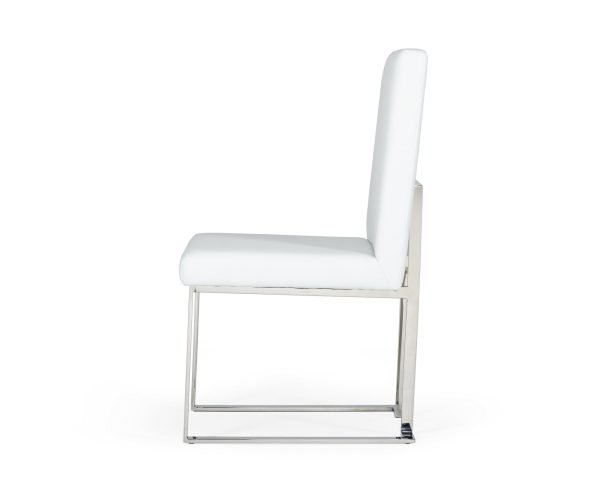 Modrest Fowler - Modern White Leatherette Dining Chair Set of 2 - Image 4