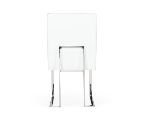 Modrest Fowler - Modern White Leatherette Dining Chair Set of 2 - Image 5