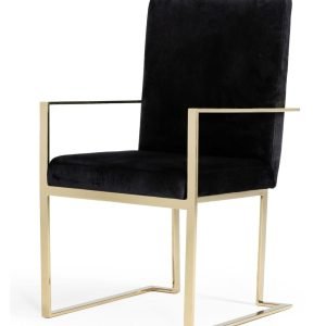 Modrest Fowler - Modern Black Velvet Dining Chair