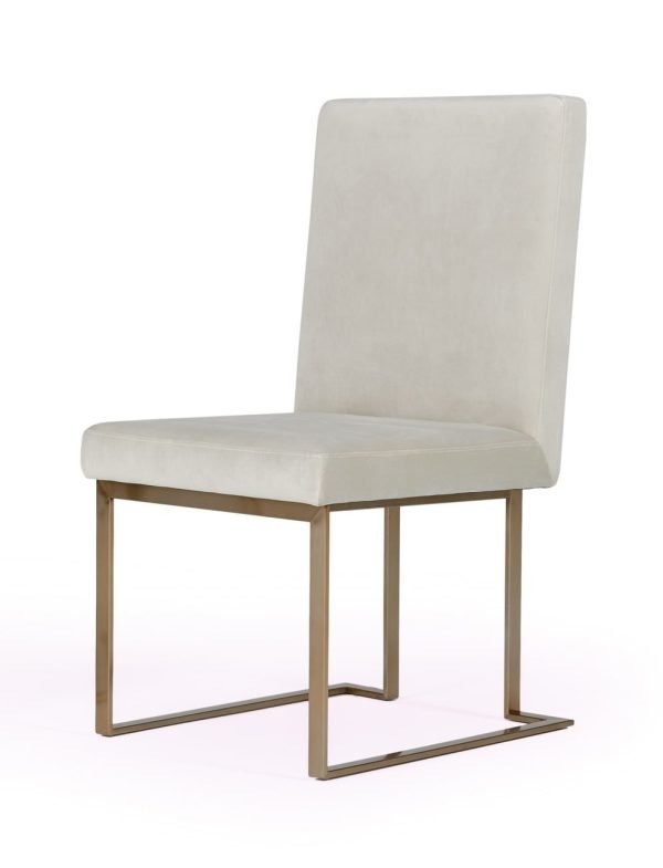 Modrest Fowler - Modern Grey Velvet Dining Chair Set of 2 - Image 2