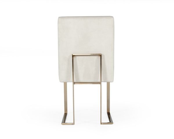 Modrest Fowler - Modern Grey Velvet Dining Chair Set of 2 - Image 5