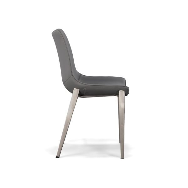 Modrest Frasier - Modern Grey Eco-Leather Dining Chair (Set of 2) - Image 3