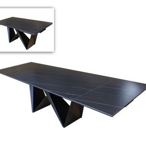 Modrest Fritz - Modern Black Extendable Ceramic Dining Table