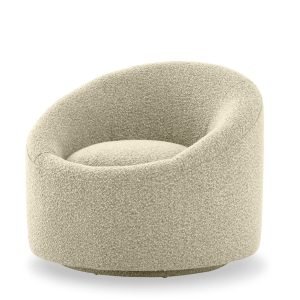 Modrest Frontier - Glam Beige Fabric Accent Chair