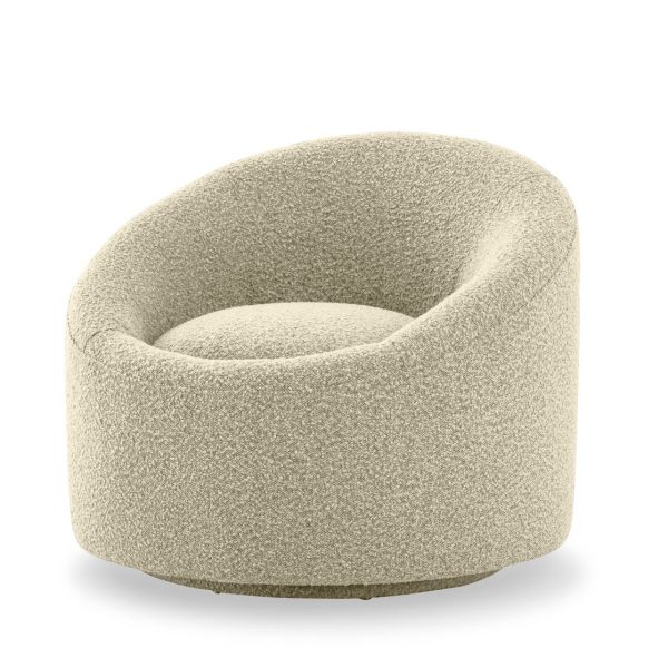 Modrest Frontier - Glam Beige Fabric Accent Chair - Image 2