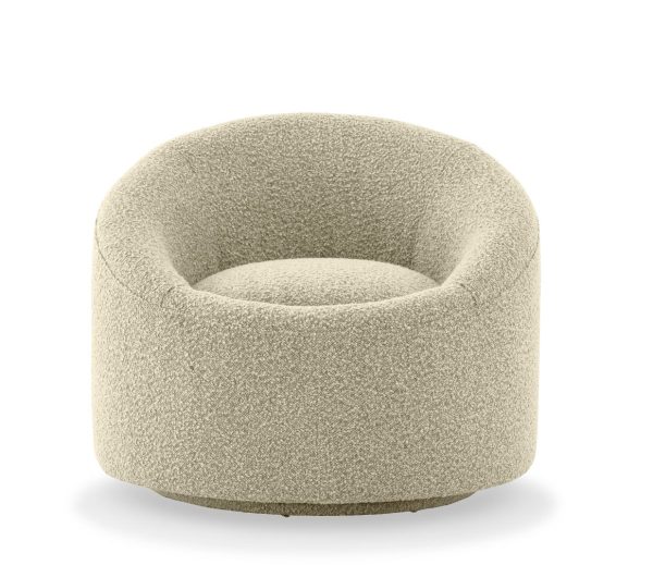 Modrest Frontier - Glam Beige Fabric Accent Chair - Image 3