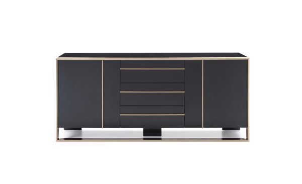 Nova Domus Cartier Modern Black & Rosegold Dining Set - Image 2
