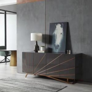 Modrest Katzu- Modern Grey and Rose Gold Buffet