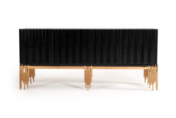 Modrest Token Modern Black & Rosegold Buffet - Image 4