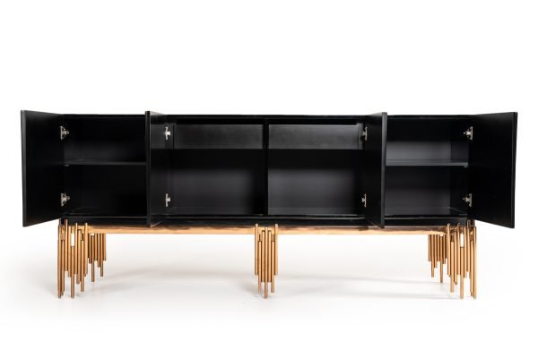 Modrest Token Modern Black & Rosegold Buffet - Image 3