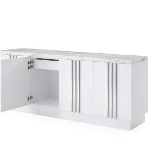 Modrest Kingsley Modern Marble & Stainless Steel Buffet