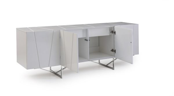 Chrysler Modern White High Gloss Buffet - Image 2