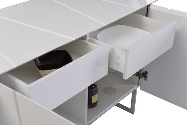 Chrysler Modern White High Gloss Buffet - Image 3