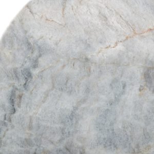 Modrest Gabbro - Glam White Marble and Gold End Table