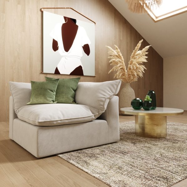 Divani Casa Garman - Modern Light Grey Corner