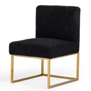 Modrest Garvin - Glam Black + Gold Fabric Accent Chair (Set of 2)