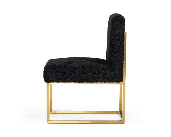 Modrest Garvin - Glam Black + Gold Fabric Accent Chair (Set of 2) - Image 2