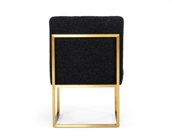 Modrest Garvin - Glam Black + Gold Fabric Accent Chair (Set of 2) - Image 4