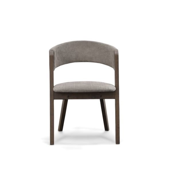 Modrest Grover - Modern Grey & Dark Wenge Dining Chair (Set of 2) - Image 2