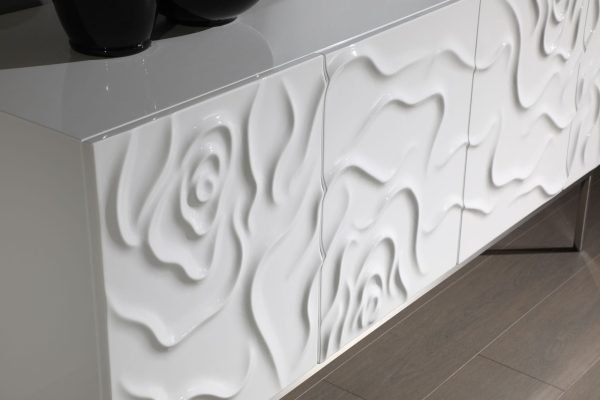 Modrest Gwen - Modern White High Gloss Buffet - Image 5
