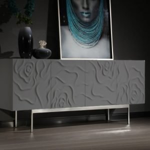 Modrest Gwen - Modern Grey High Gloss Buffet