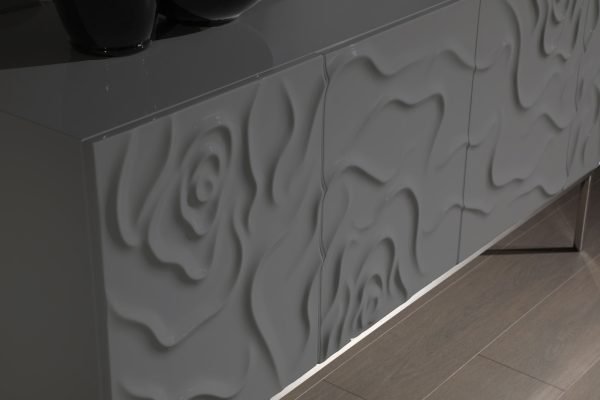 Modrest Gwen - Modern Grey High Gloss Buffet - Image 4