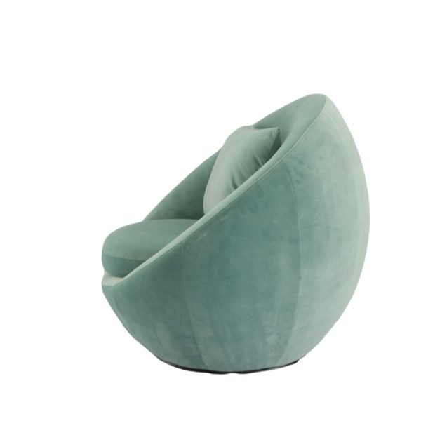 Modrest Gypsum - Modern Teal Swivel Accent Chair - Image 3