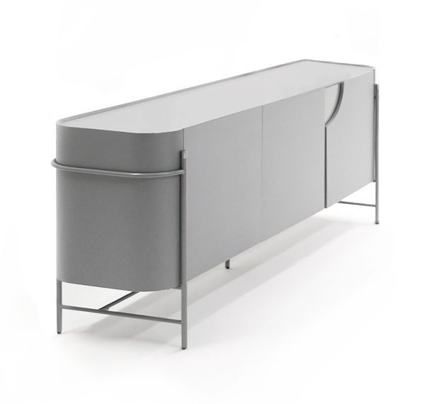 Modrest Hadley- Matte Grey Buffet - Image 5