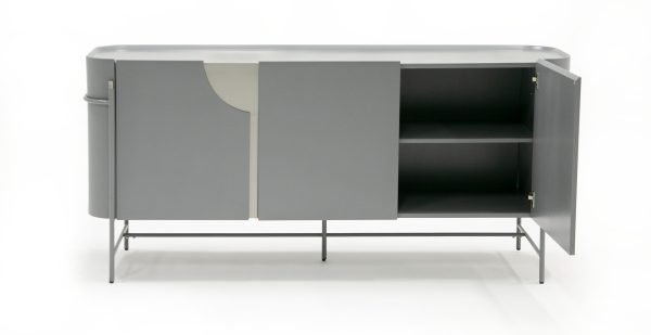 Modrest Hadley- Matte Grey Buffet - Image 3