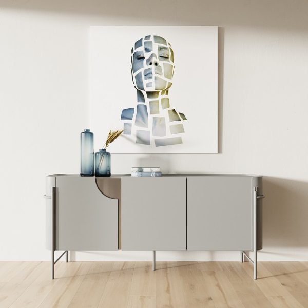 Modrest Hadley- Matte Grey Buffet - Image 2