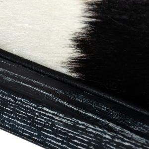 Modrest Hallam - Glam Black and White Cowhide Accent Chair