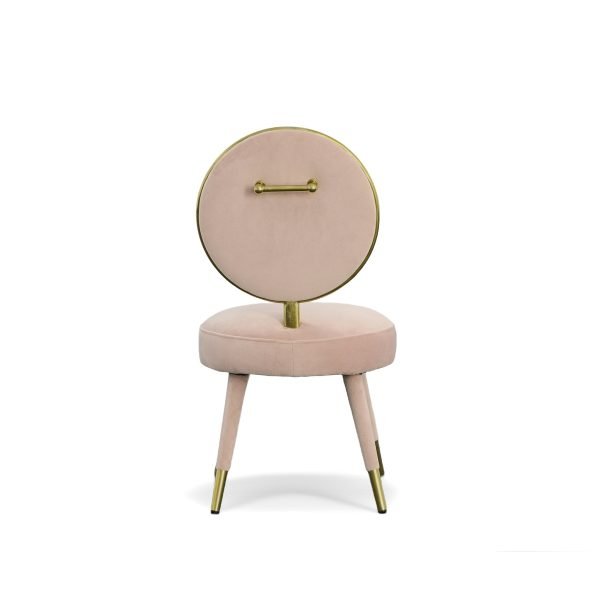 Modrest Haswell - Glam Pink Velvet Accent Chair (Set of Two) - Image 4