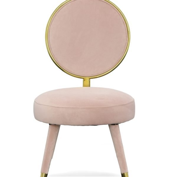 Modrest Haswell - Glam Pink Velvet Accent Chair (Set of Two) - Image 5