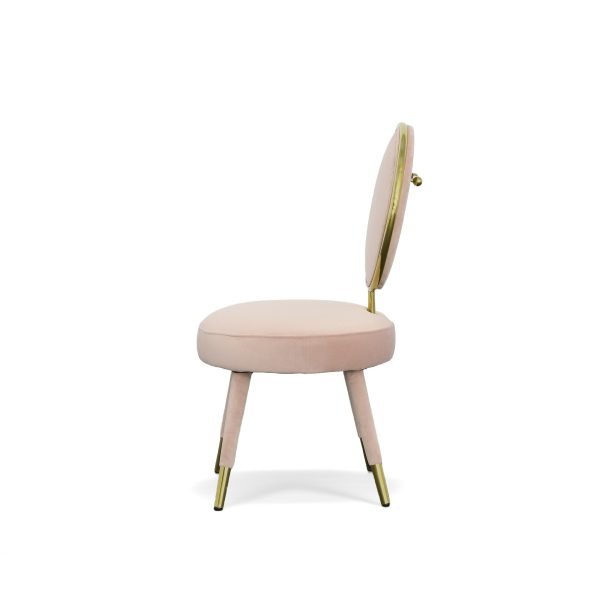 Modrest Haswell - Glam Pink Velvet Accent Chair (Set of Two) - Image 3