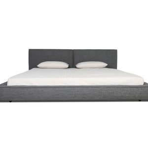 Modrest Haven - Eastern King Modern Grey Fabric Bed