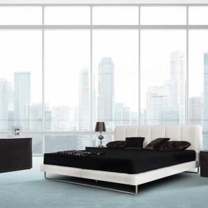 Eastern King Heather - Modern White Bedroom Bed