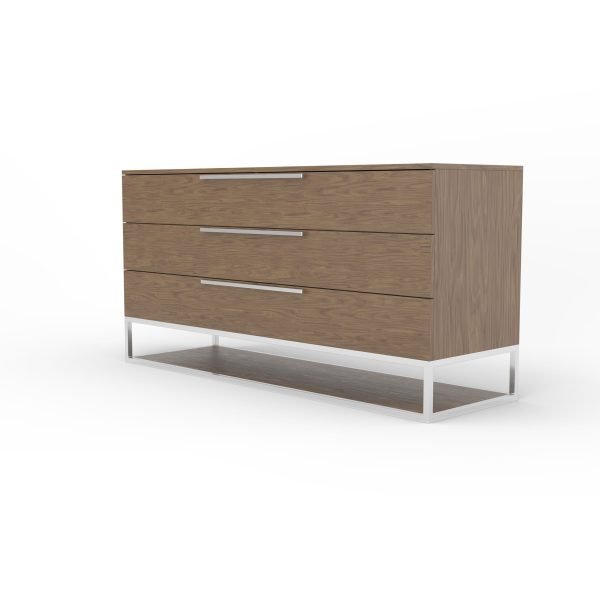 Modrest Heloise - Contemporary Walnut & Stainless Steel Dresser - Image 2