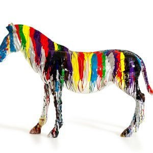 Modrest Large Rainbow Zebra Sculpture