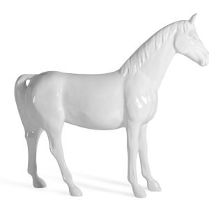 Modrest White Full Size Horse Sculpture