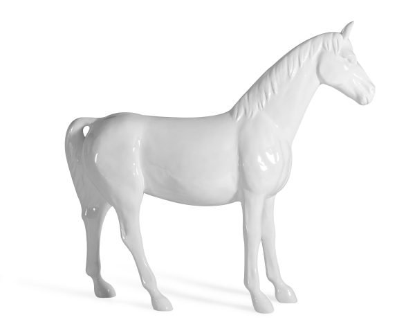Modrest White Full Size Horse Sculpture